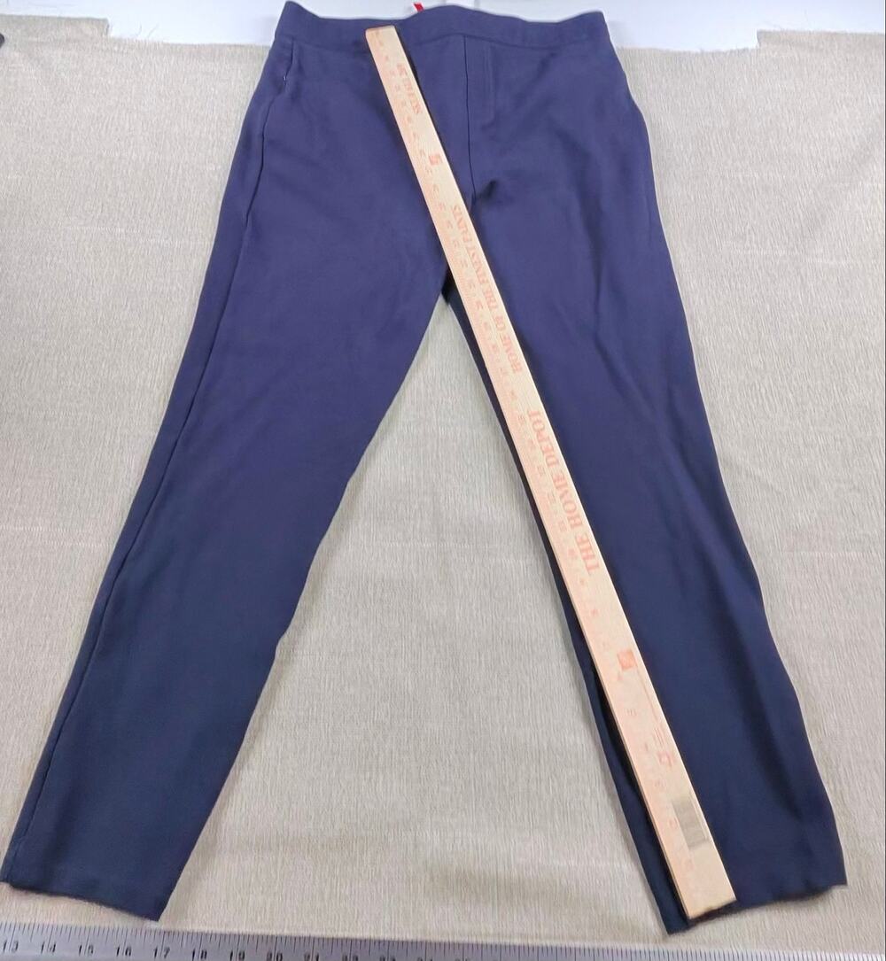 SPANX XL Navy Blue Pull On Slim Straight Leg Pants Stretch Work Career 0020